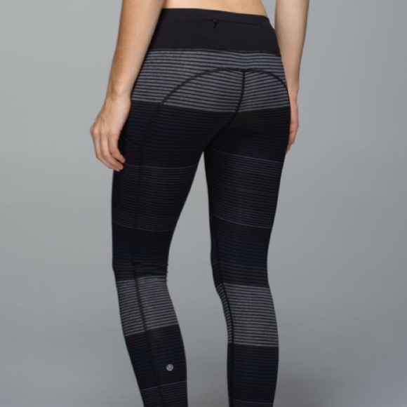 Lululemon Speed Tight II Om Stripe Black Multi / Black size 2 - Picture 13 of 15